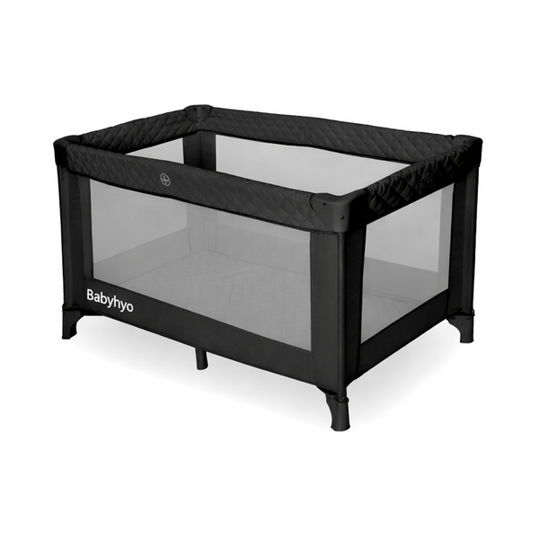 Babyhyo Portable Baby Playpen with Mesh Sides – Black